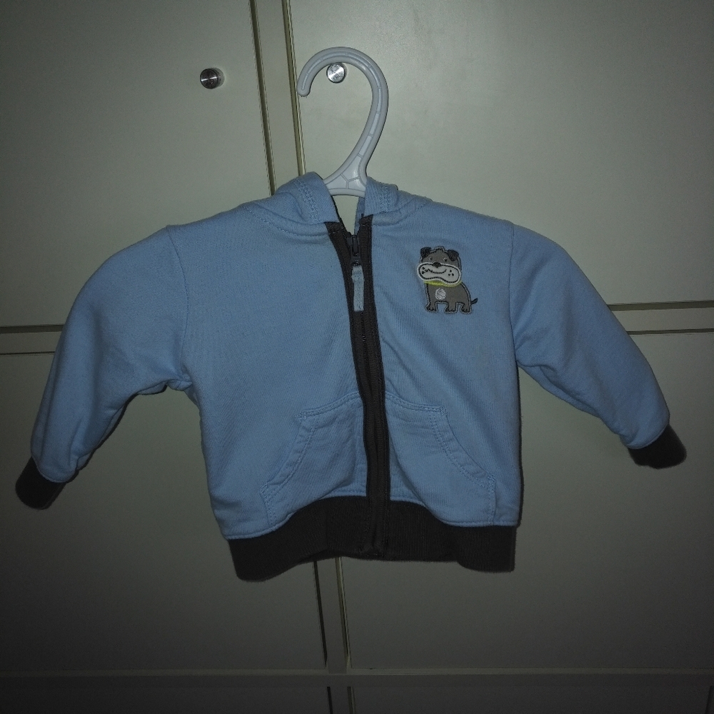 4/$20 Carter's baby boy zip up sweater 6 months